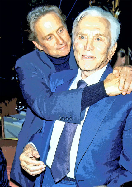 Kirk Douglas and son Michael
